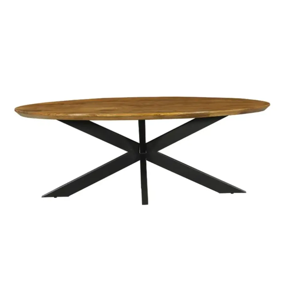 StarFurn Eettafel Ovaal Naturel Mangohout - 300x110x76cm - Brandy