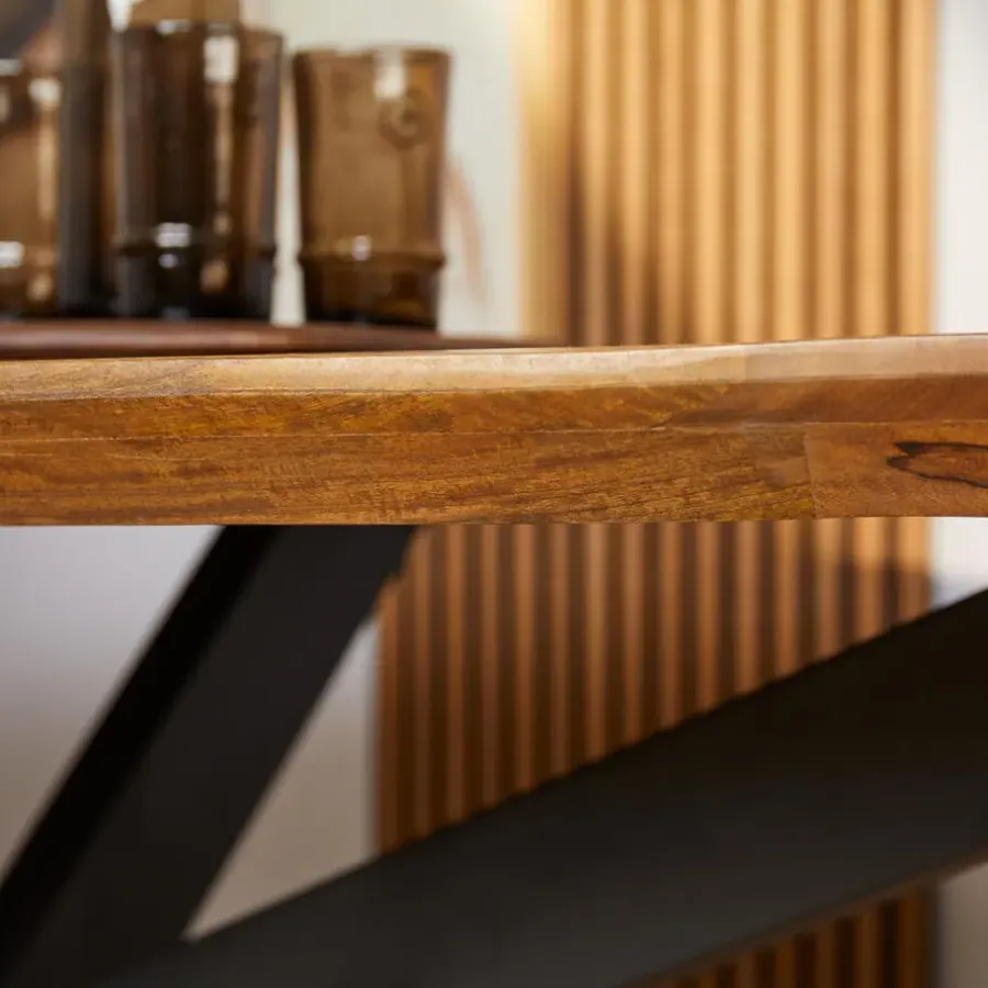 StarFurn Eettafel Ovaal Naturel Mangohout - 300x110x76cm - Brandy