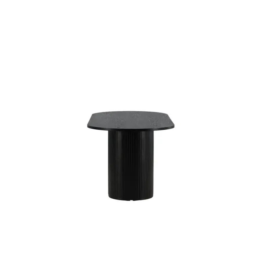 Fjôrd Eettafel Ovaal Zwart 200cm - Fineer - Scandinavisch