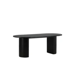 Fjôrd Eettafel Ovaal Zwart 200cm - Fineer - Scandinavisch