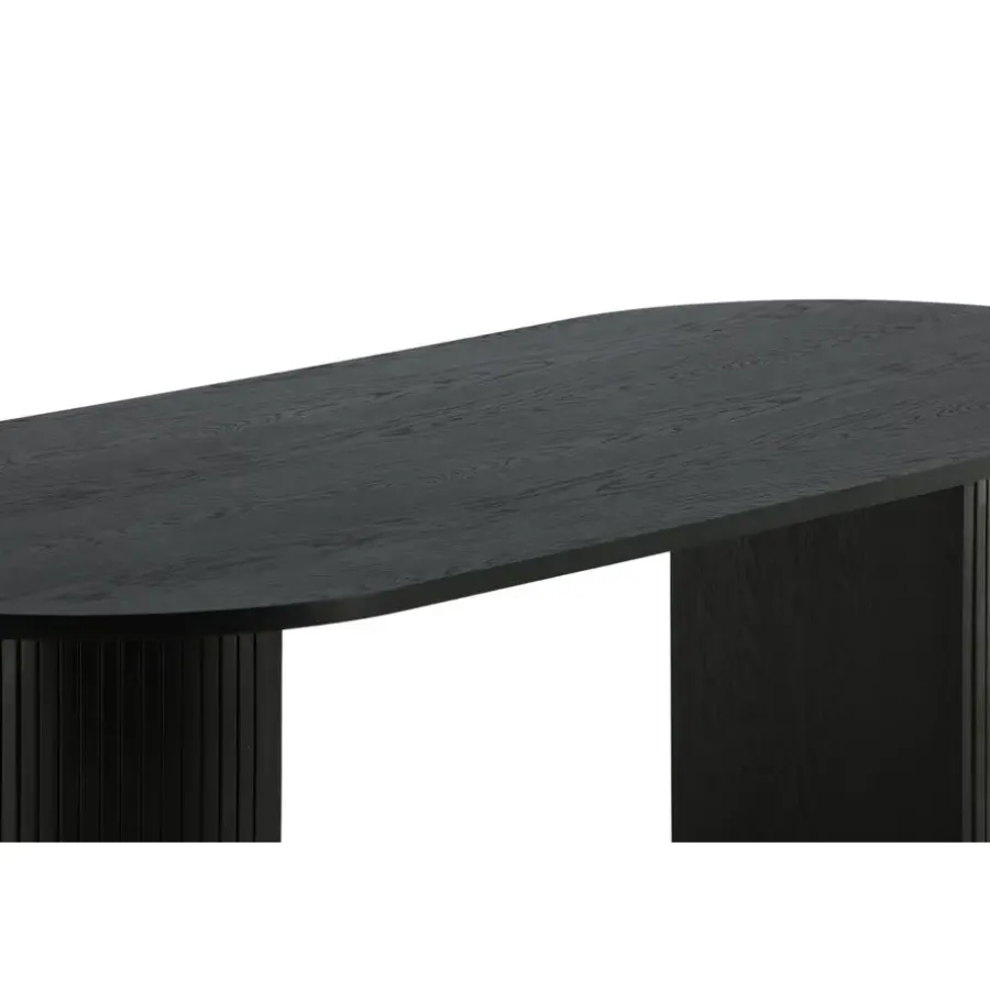 Fjôrd Eettafel Ovaal Zwart 200cm - Fineer - Scandinavisch