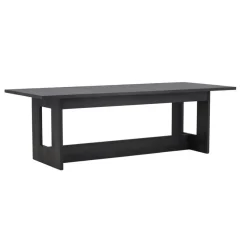 Rechthoekige Eettafels-Fjôrd Eettafel Rechthoek - Zwart MDF - 235x100x75cm - Milly