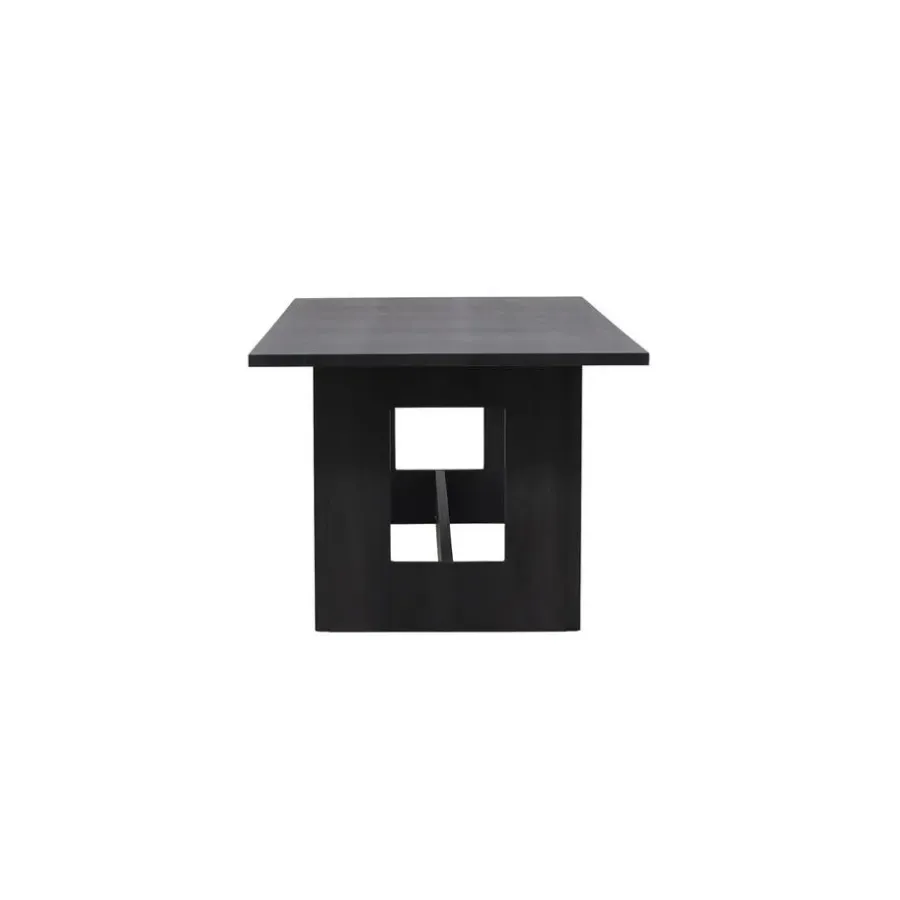 Rechthoekige Eettafels-Fjôrd Eettafel Rechthoek - Zwart MDF - 235x100x75cm - Milly