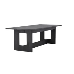 Rechthoekige Eettafels-Fjôrd Eettafel Rechthoek - Zwart MDF - 235x100x75cm - Milly