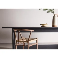 Rechthoekige Eettafels-Fjôrd Eettafel Rechthoek - Zwart MDF - 235x100x75cm - Milly