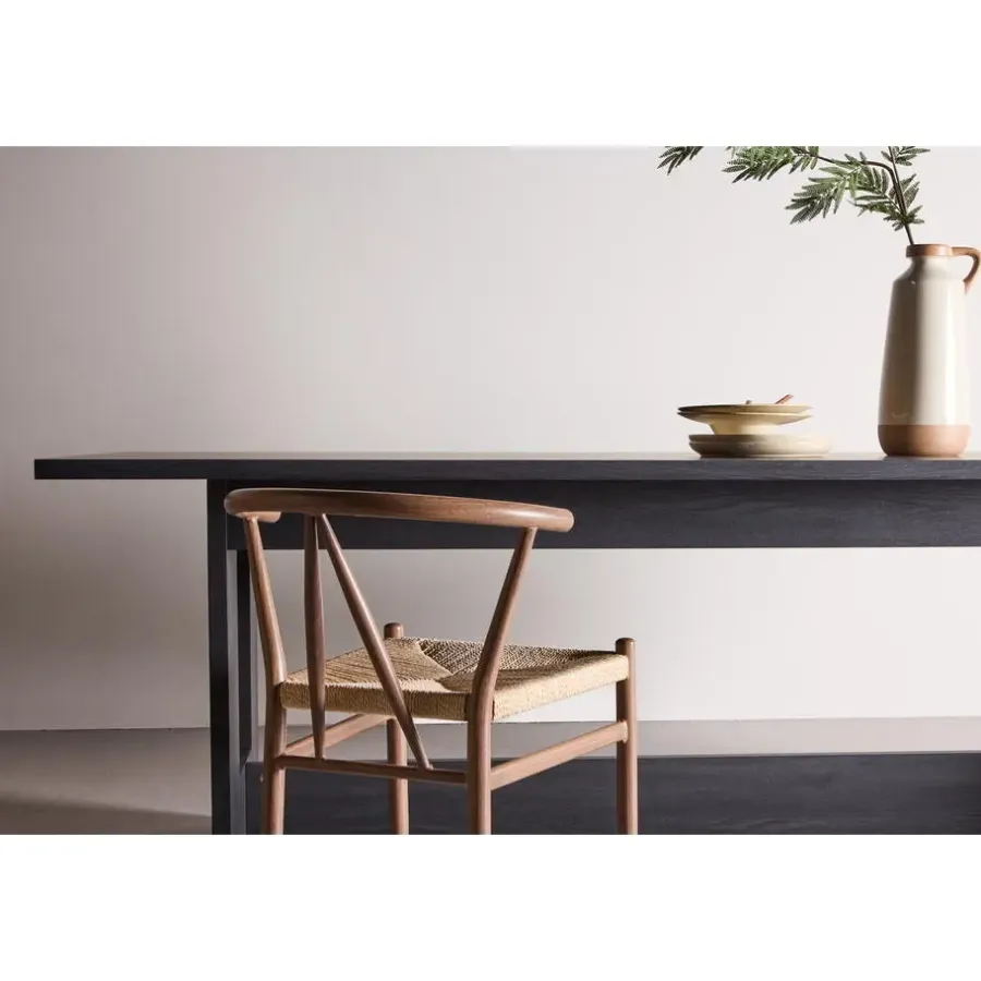 Rechthoekige Eettafels-Fjôrd Eettafel Rechthoek - Zwart MDF - 235x100x75cm - Milly