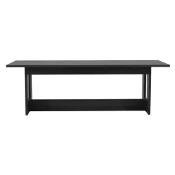 Rechthoekige Eettafels-Fjôrd Eettafel Rechthoek - Zwart MDF - 235x100x75cm - Milly