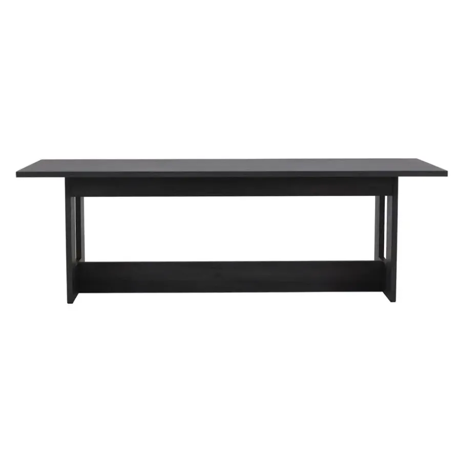 Rechthoekige Eettafels-Fjôrd Eettafel Rechthoek - Zwart MDF - 235x100x75cm - Milly