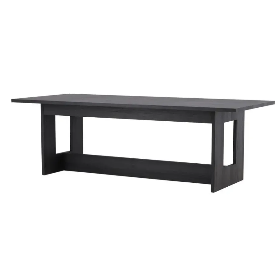 Rechthoekige Eettafels-Fjôrd Eettafel Rechthoek - Zwart MDF - 235x100x75cm - Milly