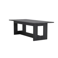 Rechthoekige Eettafels-Fjôrd Eettafel Rechthoek - Zwart MDF - 235x100x75cm - Milly