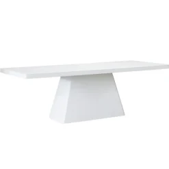 Rechthoekige Eettafels-Giga Meubel Eettafel Rechthoek 160cm - Wit Eco Composiet - Acryl Coating - Avia