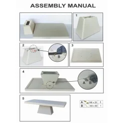 Rechthoekige Eettafels-Giga Meubel Eettafel Rechthoek 160cm - Wit Eco Composiet - Acryl Coating - Avia