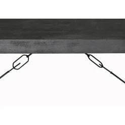 Livingfurn Eettafel Rechthoek 160cm - Zwart Mangohout - 2-4 personen - Norris