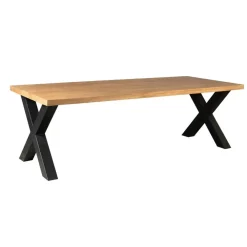 StarFurn Eettafel Rechthoek Mangohout - X-Poot - 220x100x76cm - Denver