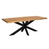 Industriële Eettafels-StarFurn Eettafel Rechthoek Naturel Hout - 200x100x76cm - Denver