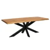 Rechthoekige Eettafels|Industriële Eettafels-StarFurn Eettafel Rechthoek Naturel Hout - 160x90x76cm - Denver