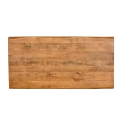 Rechthoekige Eettafels|Industriële Eettafels-StarFurn Eettafel Rechthoek Naturel Hout - 160x90x76cm - Denver