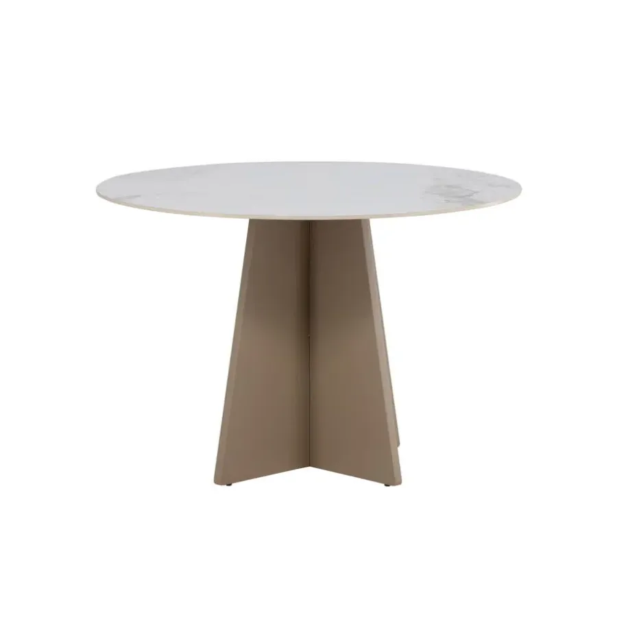 Fjôrd Eettafel Rond - Beige Steen - 110x110x75cm - Bootcut