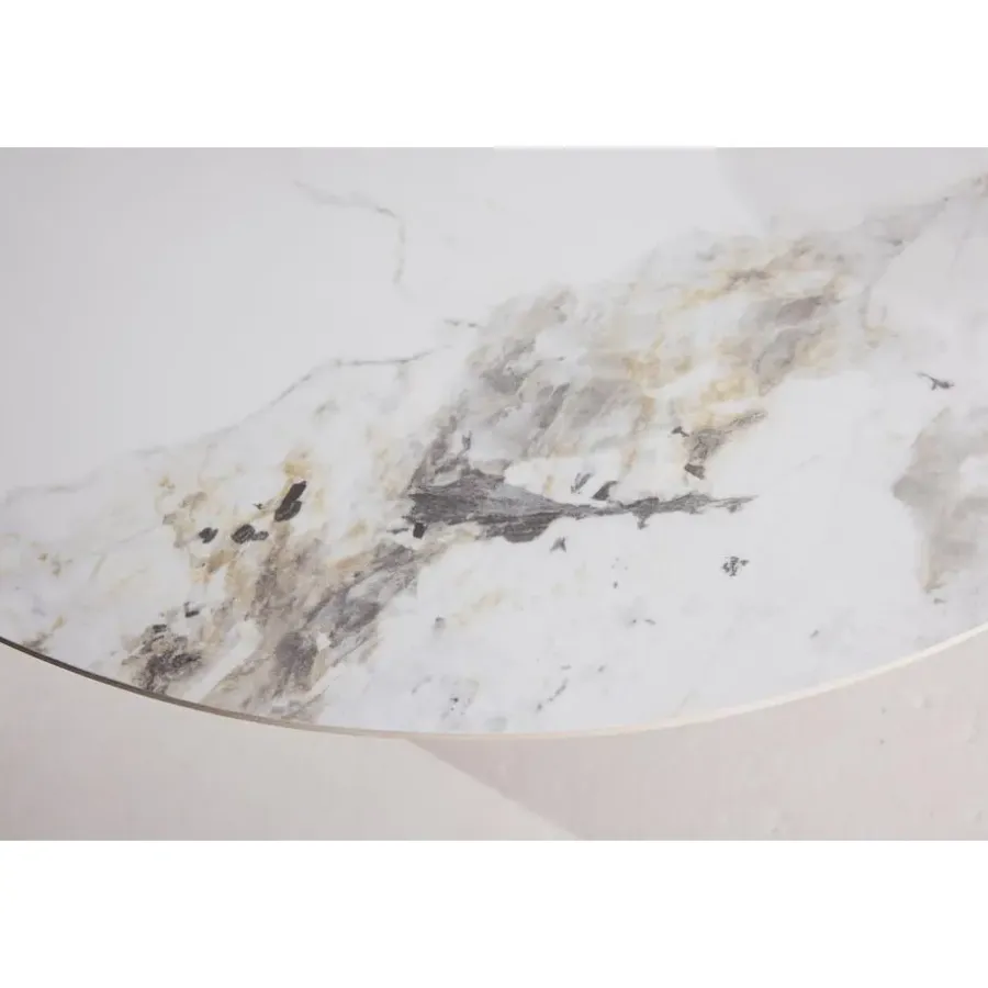 Fjôrd Eettafel Rond - Beige Steen - 110x110x75cm - Bootcut