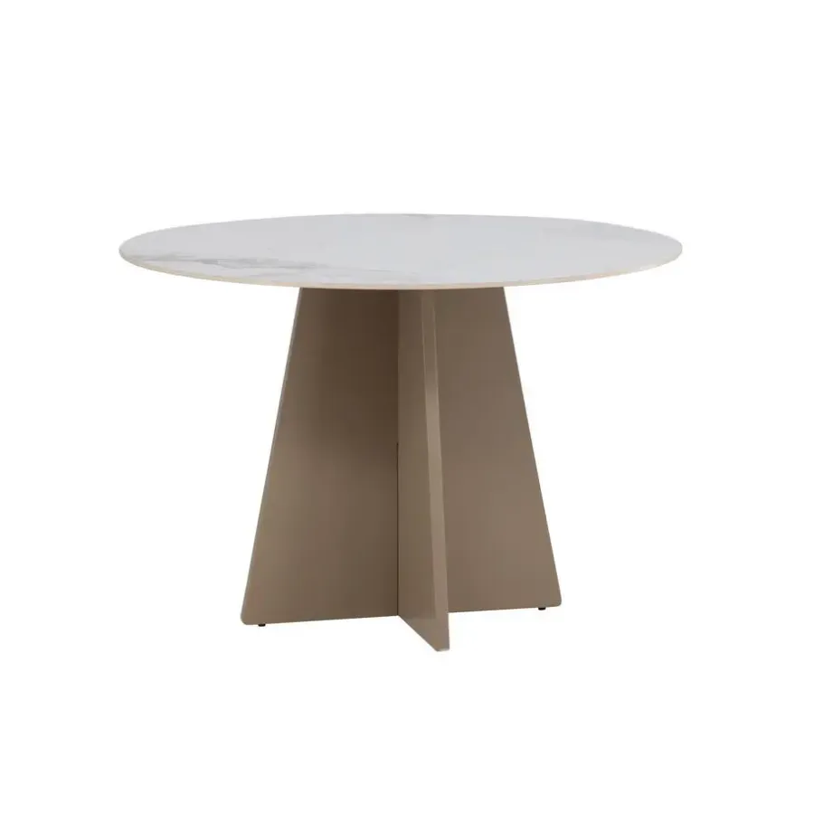Fjôrd Eettafel Rond - Beige Steen - 110x110x75cm - Bootcut