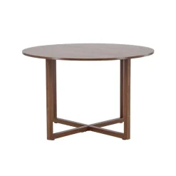Fjôrd Eettafel Rond - Walnoot MDF - 120x120x75cm - Durango