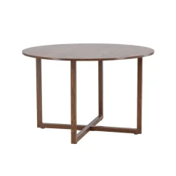 Fjôrd Eettafel Rond - Walnoot MDF - 120x120x75cm - Durango