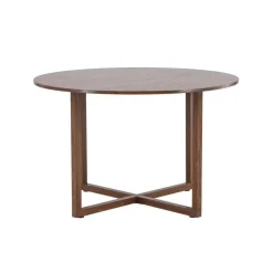 Fjôrd Eettafel Rond - Walnoot MDF - 120x120x75cm - Durango