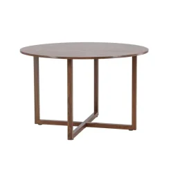 Fjôrd Eettafel Rond - Walnoot MDF - 120x120x75cm - Durango