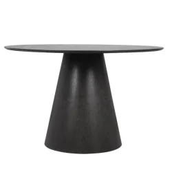 Ronde Eettafels-Giga Meubel Eettafel Rond - Zwart - 120x120x75cm - 2-4 Personen - Fynn