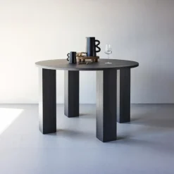 Fjôrd Eettafel Rond - Zwart - 120x120x75cm - Juno