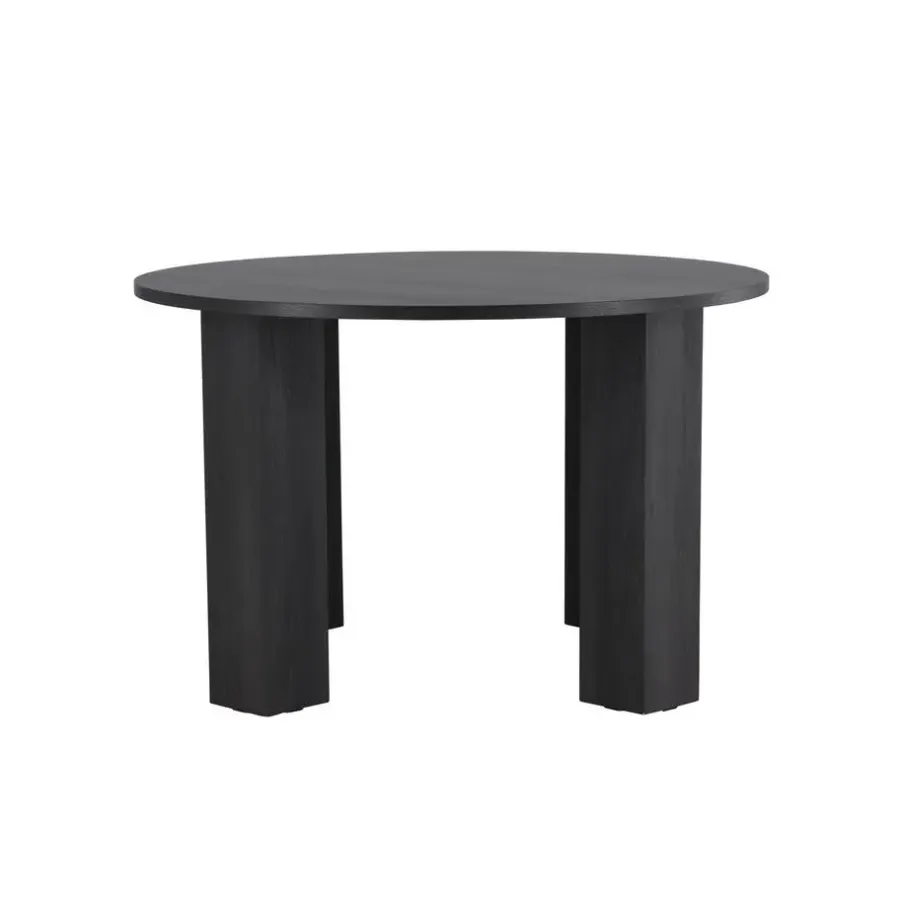 Fjôrd Eettafel Rond - Zwart - 120x120x75cm - Juno