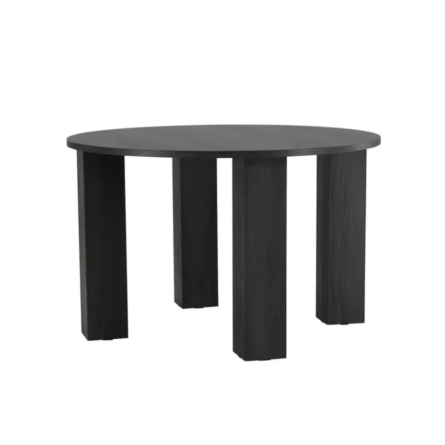 Fjôrd Eettafel Rond - Zwart - 120x120x75cm - Juno