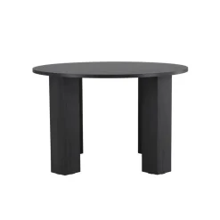 Fjôrd Eettafel Rond - Zwart - 120x120x75cm - Juno