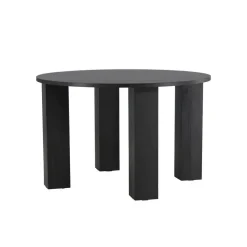 Fjôrd Eettafel Rond - Zwart - 120x120x75cm - Juno