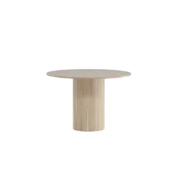 Ronde Eettafels-Fjôrd Eettafel Rond Beige 110cm - Fineer - Scandinavisch