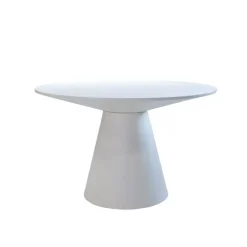 Giga Meubel Eettafel Rond 120cm - Beige - Betonlook - Eettafel Sep