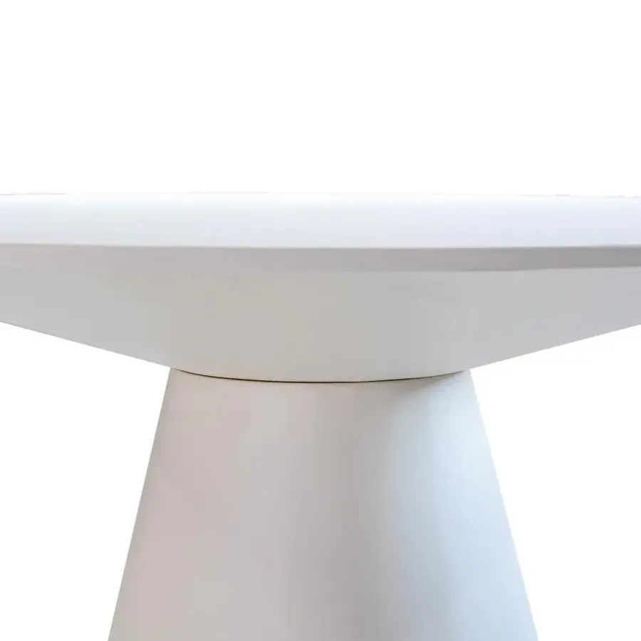 Giga Meubel Eettafel Rond 120cm - Beige - Betonlook - Eettafel Sep