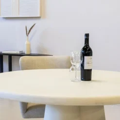 Ronde Eettafels-Giga Meubel Eettafel Rond Ø120cm - Betonlook - Eettafel Boaz