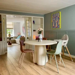Ronde Eettafels-Giga Meubel Eettafel Rond Ø120cm - Betonlook - Eettafel Boaz