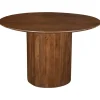 Giga Meubel Eettafel Rond Ø120cm - Bruin Mangohout - Jaime
