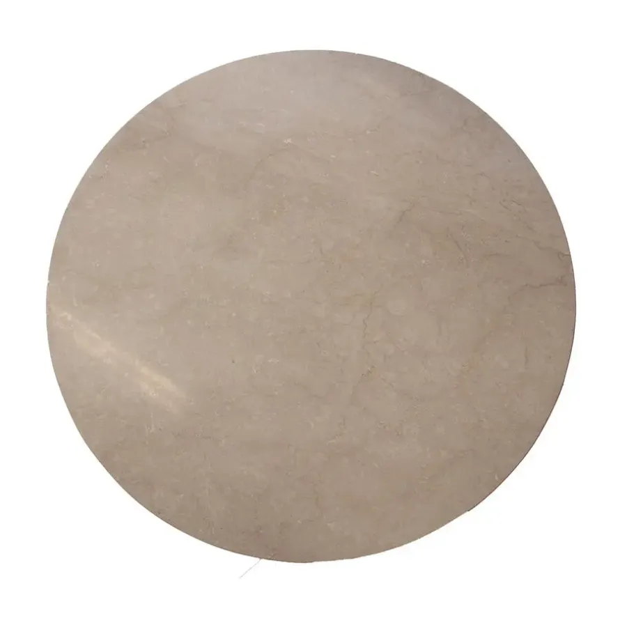 Giga Meubel Eettafel Rond Ø150cm - Donkerbruin Marmer/Mangohout - Faiza