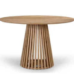 Ronde Eettafels-Giga Meubel Eettafel Rond Ø120cm - Naturel Acaciahout - 2-4 Personen - Seppe
