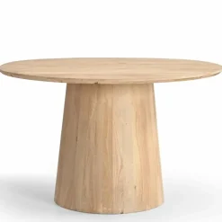 Ronde Eettafels-Giga Meubel Eettafel Rond 120cm - Naturel Mangohout - 2-4 Personen