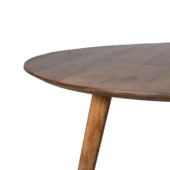 Ronde Eettafels-Giga Meubel Eettafel Rond 130cm - Naturel - Mangohout - Tafel Oslo