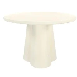 Industriële Eettafels|Ronde Eettafels-Livingfurn Eettafel Rond Ø130cm - Zand Beton - 2-4 Personen - Sandy