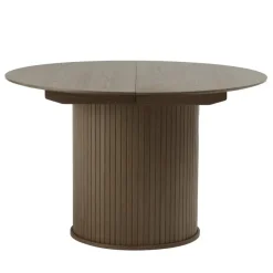 Giga Living Eettafel Rond Donkerbruin - Uitschuifbaar - Ø120-167cm - Nola
