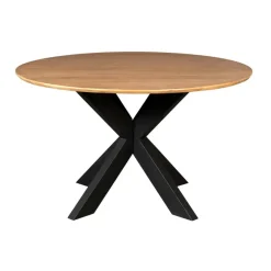 StarFurn Eettafel Rond Naturel Hout - 130x130x76cm - Madison