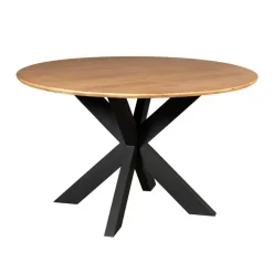 StarFurn Eettafel Rond Naturel Hout - 130x130x76cm - Madison