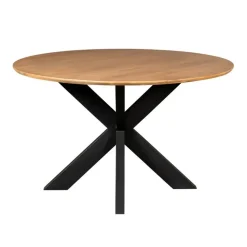 StarFurn Eettafel Rond Naturel Hout - 130x130x76cm - Madison