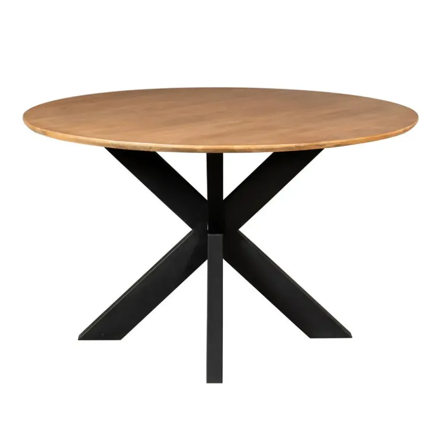 StarFurn Eettafel Rond Naturel Hout - 130x130x76cm - Madison